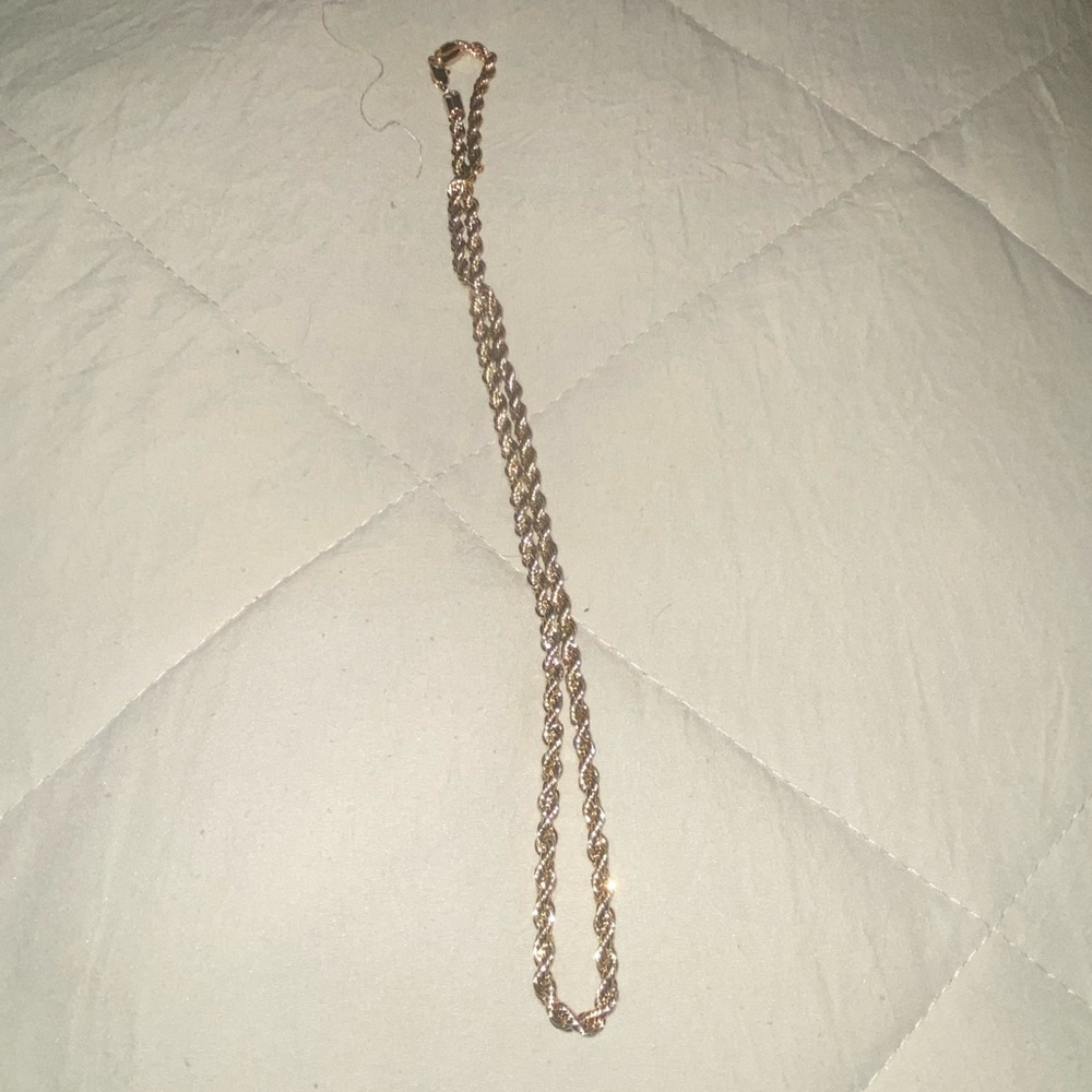 Mens gold rope necklace